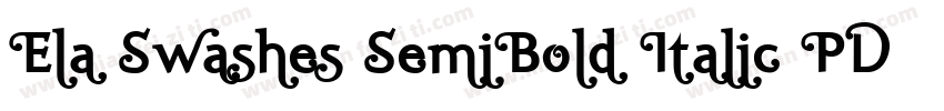Ela Swashes SemiBold Italic PDF字体转换
